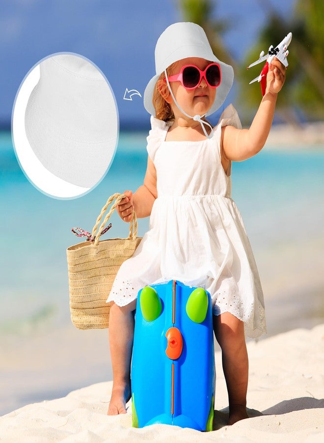 Cooraby 4 Pack Baby Sun Hat Wide Brim Bucket Hat Adjustable Summer Sun Protection Toddler Hat for Boys Girls - Image 5