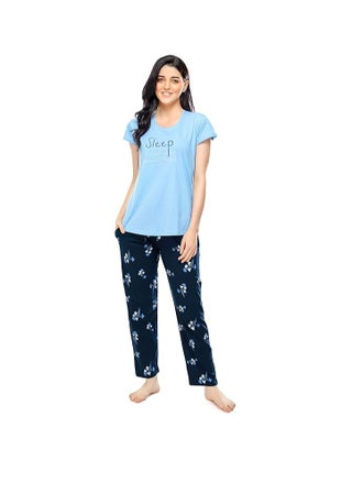 Women's Cotton Floral Printed Relaxed Night Suit Set of Top & Pyjama - pzsku/ZA02F465D229281776226Z/45/1747813550/a677fc15-8af7-4a84-94aa-62f532f048b2
