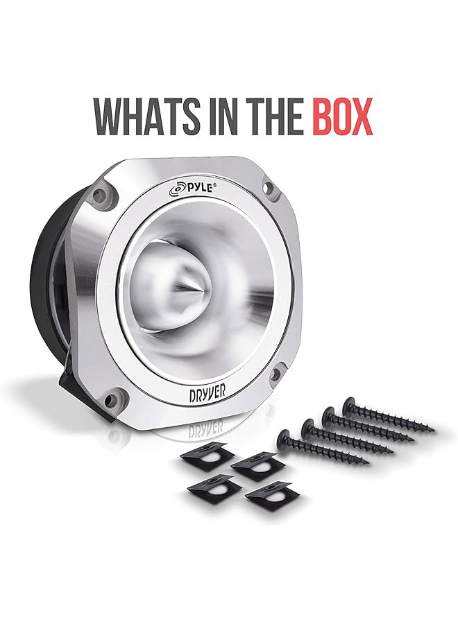 Pyle 1.5" Audio Car Tweeter Speaker-Aluminum Die-Cast Frame,500 Watt Peak,2 Khz-25 Khz Frequency Response,4 Ohm,Heavy Duty 30 Oz. Magnet Structure- Pdbt31 Silver - Image 5