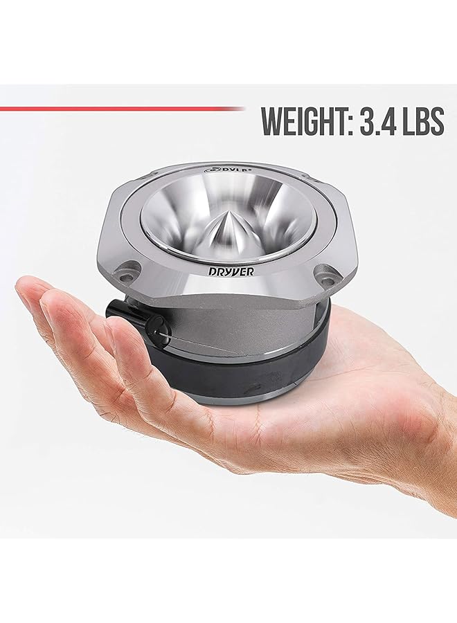 Pyle 1.5" Audio Car Tweeter Speaker-Aluminum Die-Cast Frame,500 Watt Peak,2 Khz-25 Khz Frequency Response,4 Ohm,Heavy Duty 30 Oz. Magnet Structure- Pdbt31 Silver - Image 4
