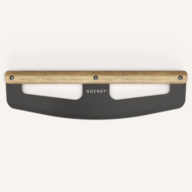 Gozney 13 3/4" Pizza Rocker with a 2mm Stainless Steel Blade, Wooden Handle that is Easy to Hold and Use - Image 2