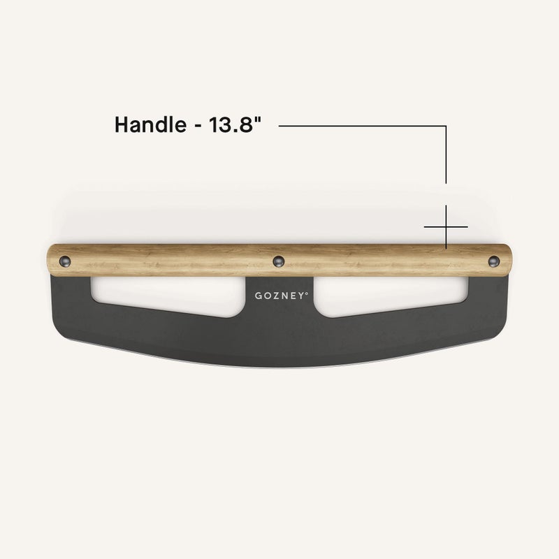 Gozney 13 3/4" Pizza Rocker with a 2mm Stainless Steel Blade, Wooden Handle that is Easy to Hold and Use - Image 5