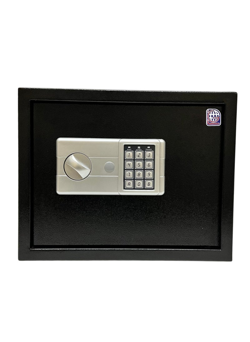 LOTFY GROUP LG Safebox Code- 30LGK- 30*38*30CM- Black Gray Colour- Home Office Safe Box- Electronic Lock- Key Lock  - Image 1