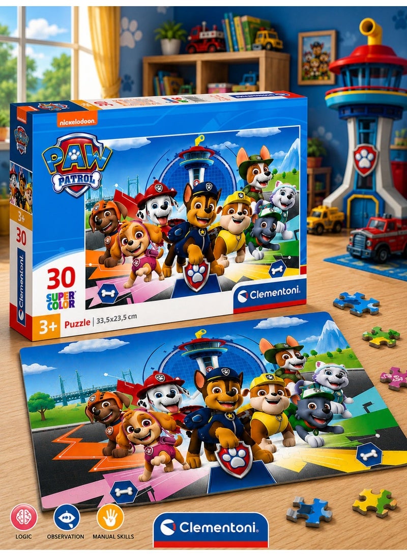Clementoni Paw Patrol Kids Puzzle 30 Pieces - Jigsaw Puzzle Game, Educational Toy to Develop Intelligence and Concentration for Ages 3+ - Image 1