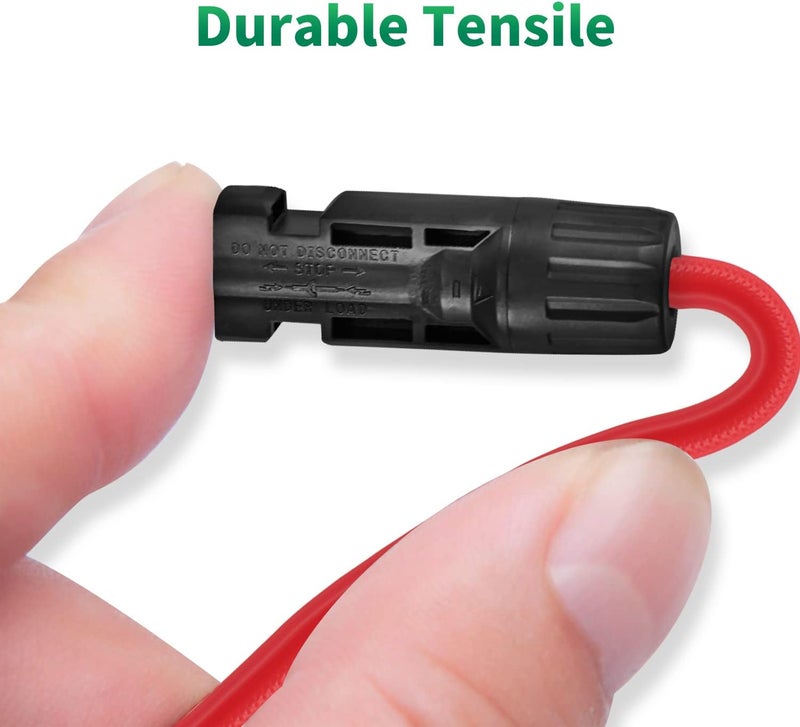 Soyan 20 Feet 10AWG Solar Extension Cable with Female and Male Connectors (Red & Black) - Image 4