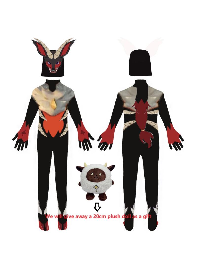 عام 1 مجموعة حزب لعب دور الشركاء في جميع أنحاء العالم ملابس الأطفال الكبار مع أقنعة الوجه والملابس إينسينرام دمية أفخم مجانا - Image 1