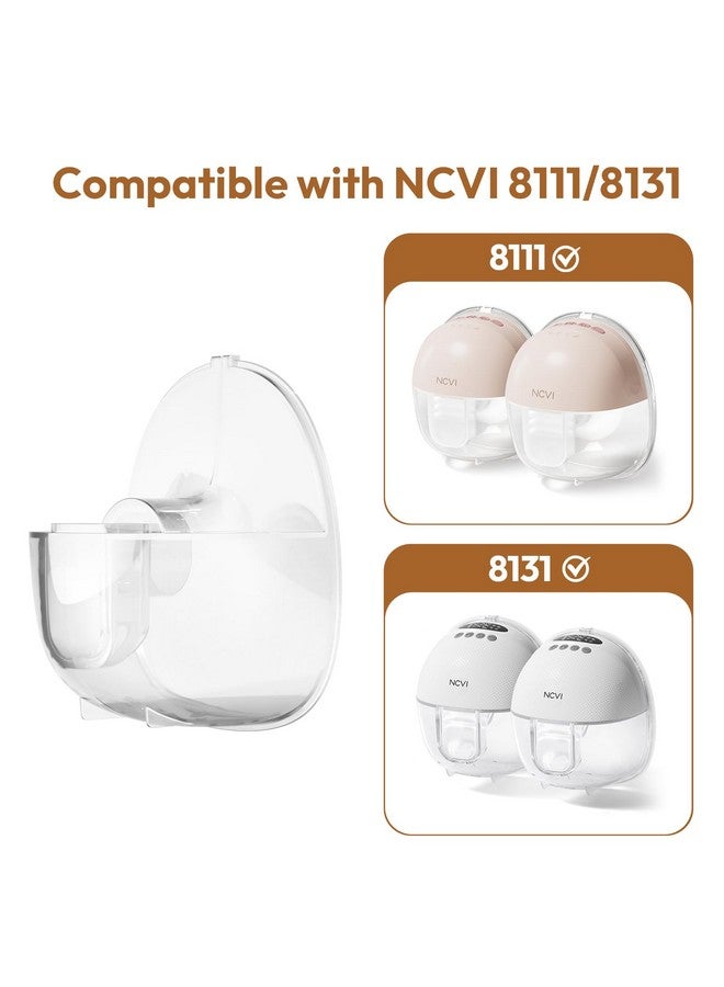 NCVI كوب جمع الحليب البديل NCVI متوافق مع مضخة الثدي القابلة للارتداء NCVI 8111/8131، ملحقات مضخة الثدي، فلانج 24 مم، 1 قطعة - Image 2