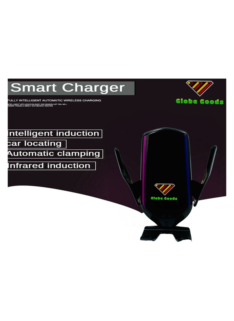 GLOBE GOODS Wireless Car Charger 10W, Clamping Wireless Charging Mobile Phone Holder for Auto Windshield Dashboard Air Vent for iPhone 15 14 13 12 11 10 X Pro Max Samsung S23 S22 S21 S20 Galaxy Xiaomi Mi  - Image 5