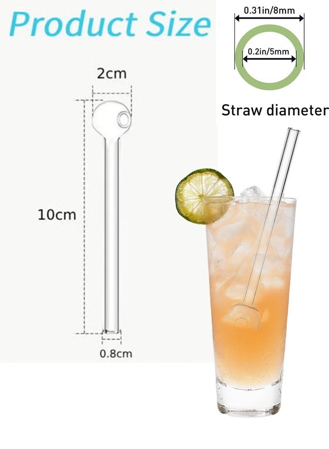 10 Pack Breakproof Glass Straws – Reusable Borosilicate Glass Drinking Straws with Cleaning Brush, Multi-Color Straws for Smoothies, Coffee, Juice & Cocktails - Image 2