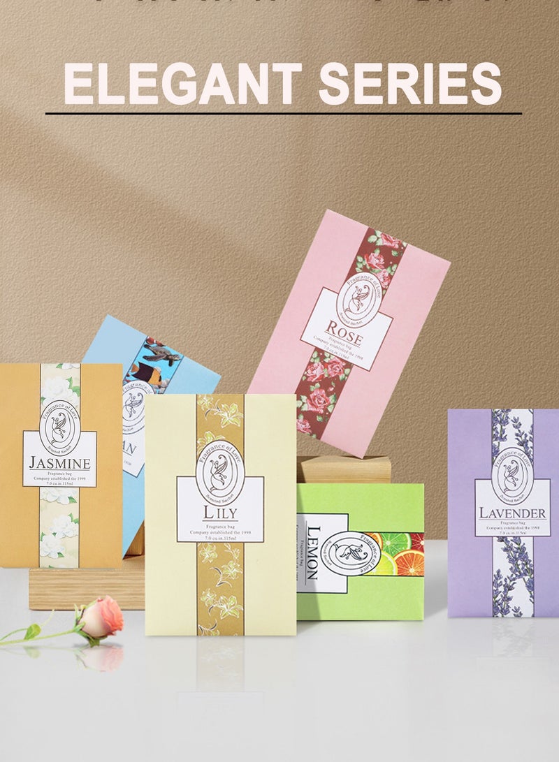 Forest Home Scented Sachet 6Pcs Fragrance Sachet Bags Wardrobe Fresheners Drawer Fresheners Long Lasting for Drawers Closets Wardrobes Bathrooms Cars - Image 1
