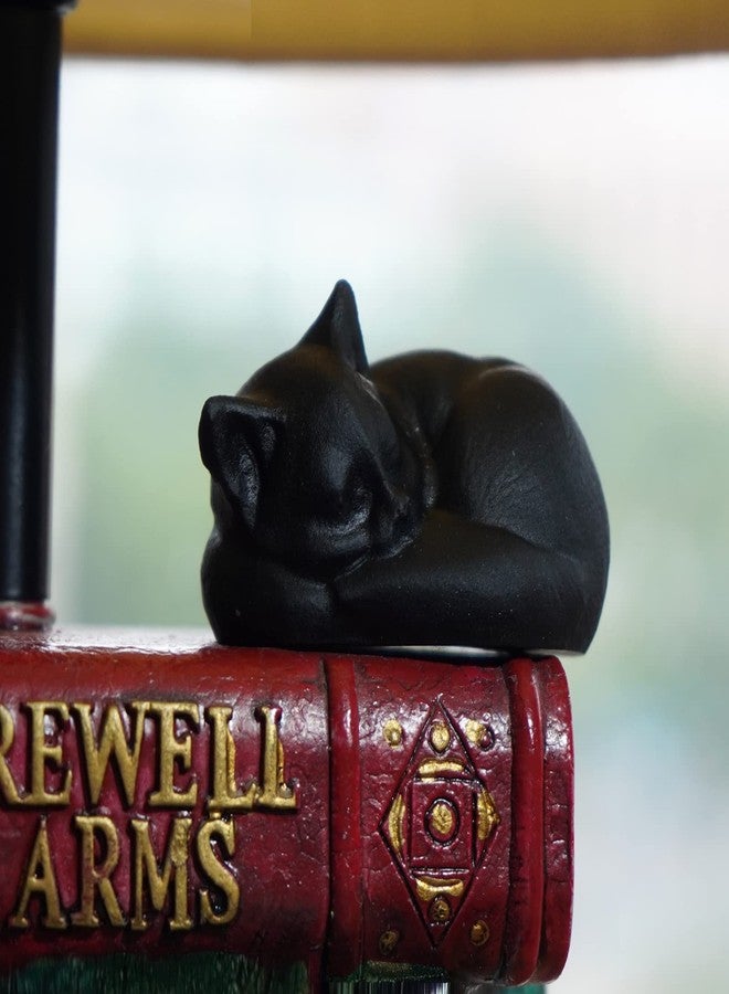 OwMell Tiny Sleeping Cat Statue Hand-Carved Healing Stone Gemstone Little Kitten Statue Figurine 2" - Black Obsidian - Image 5