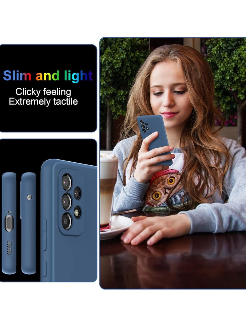 ELTRAZONE Galaxy A53 5G Liquid Silicone Gel Rubber Case – Blue, Soft Microfiber Lining with Shockproof Cushion Slim Hard Shell - Image 4