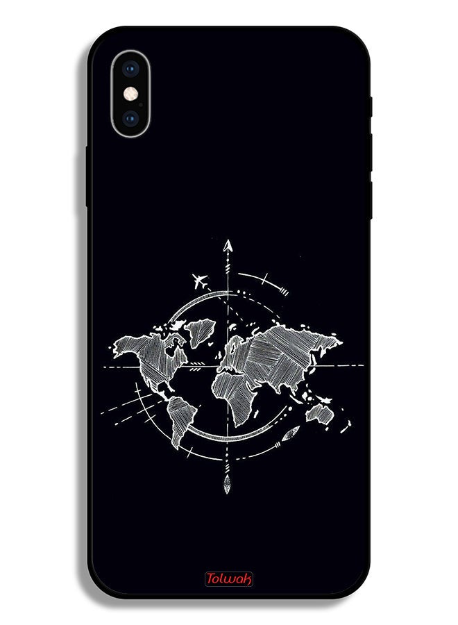 Tolwak Apple iPhone XS Max Protective Case Compass Art - Image 2
