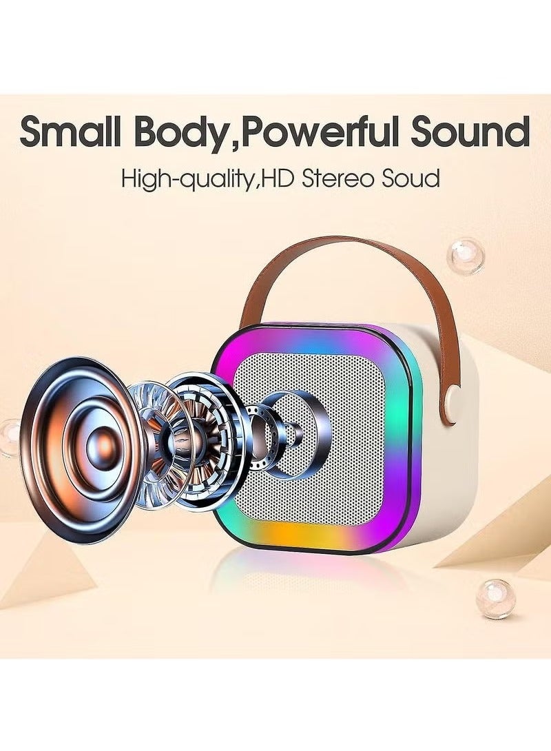 JAJEEK K12 Karaoke Machine with 2 Wireless Microphones – Portable Bluetooth Speaker System with LED Party Lights, Echo Control & Rechargeable Battery – Loud Sound for Singing Duets, Music Playback, Kids' Parties, Home Entertainment & Outdoor Events - Image 2