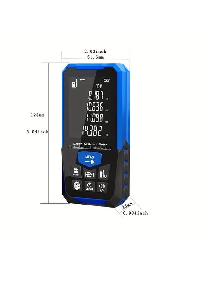 Portable Blue Laser Rangefinder 656FT Range Angle Measurement LCD Screen 30 Data Storage - Image 4