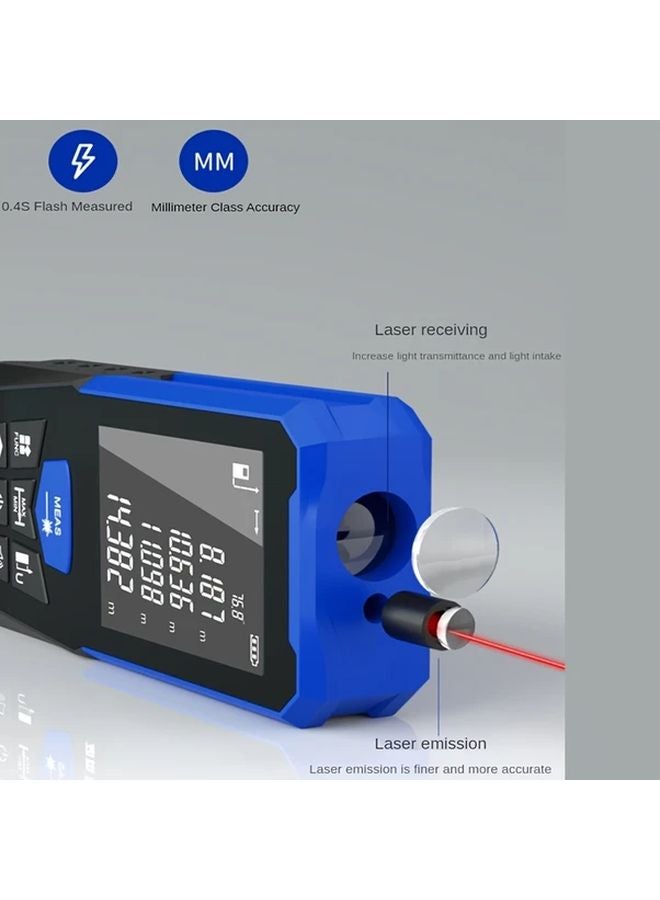 Portable Blue Laser Rangefinder 656FT Range Angle Measurement LCD Screen 30 Data Storage - Image 3