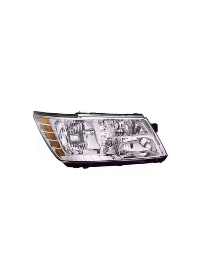 Generic Chrome Housing Headlamp Halogen Headlights Replacement Amber Corner for 2009-2018 Dodge Journey  - Image 2