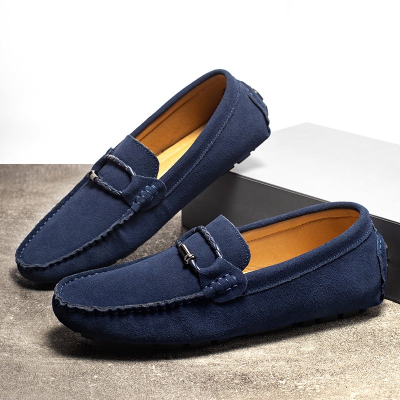 Men'S Shoes Men'S Casual Leather Shoes Driving Shoes Retro British Trendy Shoes Leather Shoes Men'S Loafers - Image 4