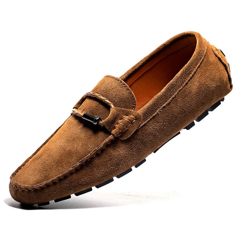 Men'S Shoes Men'S Casual Leather Shoes Driving Shoes Retro British Trendy Shoes Leather Shoes Men'S Loafers - Image 3