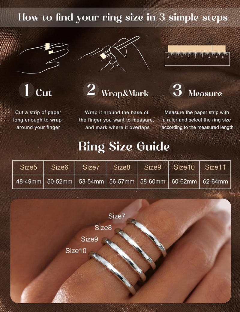 YADOCA 8pcs 2MM Stainless Steel Rings for Women Men 14K Gold Plated Stacking Rings Fashion Simple Plain Knuckle Stacking Midi Thumb Dainty Thin Heart Knot Stackable Statement Band Rings Set Size 5-11 - Image 2