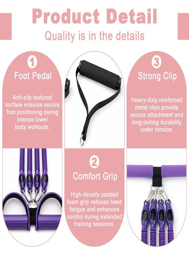 Eynshoo 2026 New Pedal Resistance Band with Handles, Adjustable Detachable Multifunction Pedal Resistance Band, Thai Natural Rubber Tension Rope for Abs, Arms, Waist, Legs & Home Fitness - Image 4