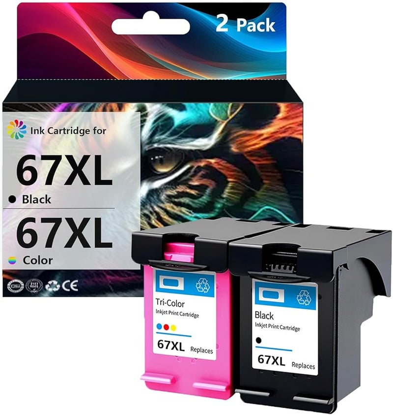 High Yield Black Ink Cartridge 6 Pack Compatible for DeskJet Printers - Image 1