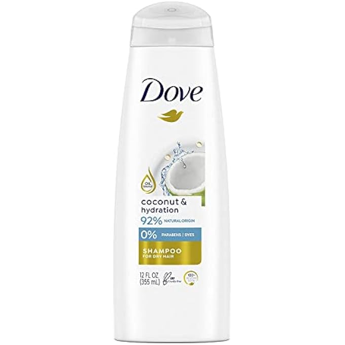 Dove Nutritive Solutions Coconut & Hydration Shampoo, 12 fl oz (Pack of 2)
