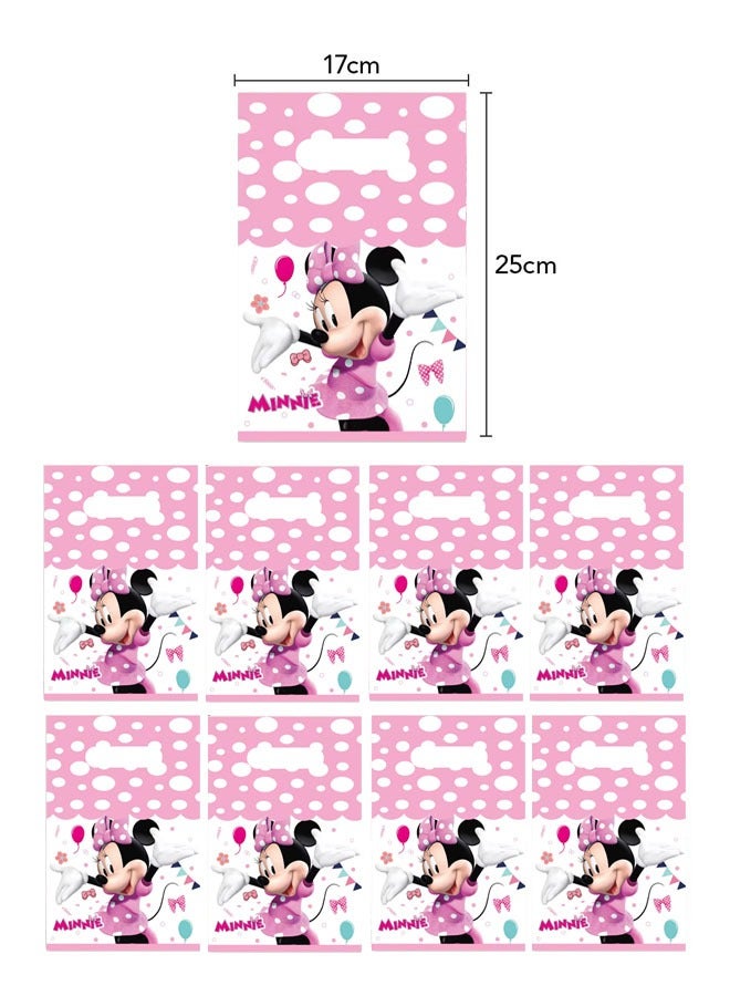 Party 20 Pieces Pack of 20 Cartoon Pink Minnie Mouse Birthday Party Supplies Cartoon Candy Bag Tote Bag Kids Gift Bag Adult Birthday Party Decorations  - Image 5