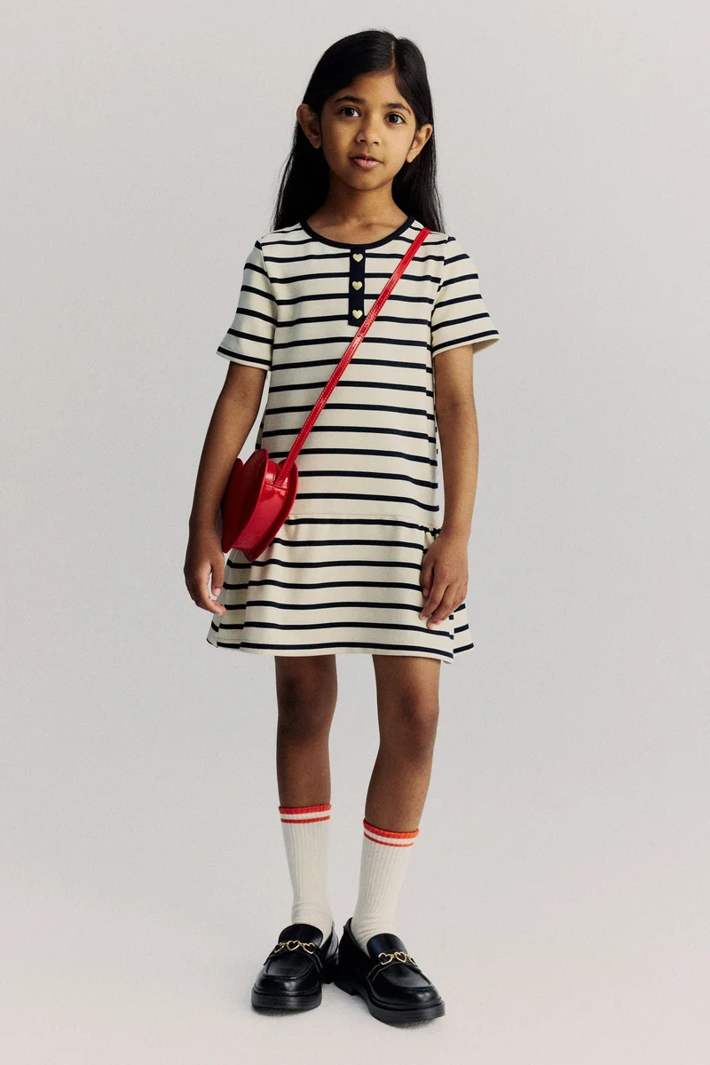 اتش اند ام فستان جيرسيه بقصّة A