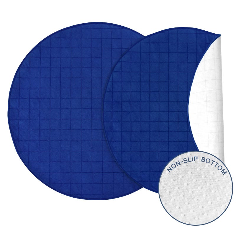 Coldwind 2 Pack Washable Pee Pads for Dogs, Reusable 36" Round Whelping Pads, Whelping Box for Dogs, Puppy Training Pads with Non-Slip Back for Playpen/Crate, Dog Housebreaking Absorption Pad - Image 3