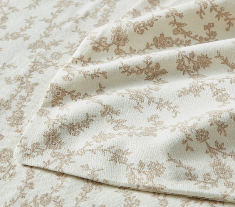 Laura Ashley - Flannel Sheets Full Size, Anti-Pilling & Wrinkle Resistant Cotton, Touchably Soft for All-Season Comfort - Bed Sheets with Matching Pillowcases & Fitted Sheet (Victoria Beige) - Image 5