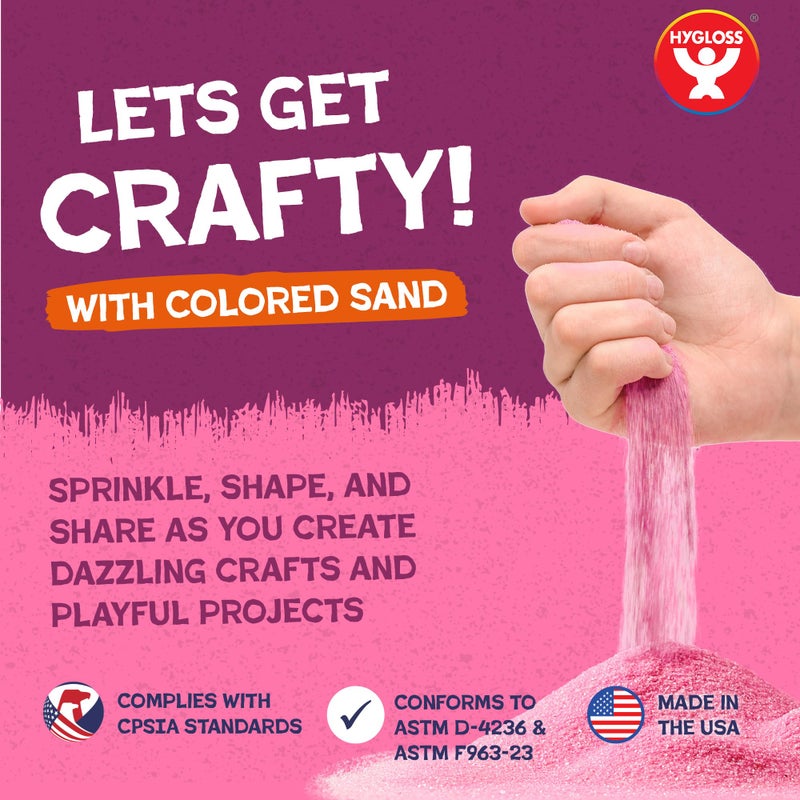 Hygloss Colored Sand for Crafts â€“ 3 lb Bottle, White â€“ Vibrant Colorful Fine Sensory Play Sand Art Kits for Kids â€“ Classroom Activities for Children 3 4 5 6 7 8 9 10 11 12 â€“ Safe for Ages 3+ - Image 2