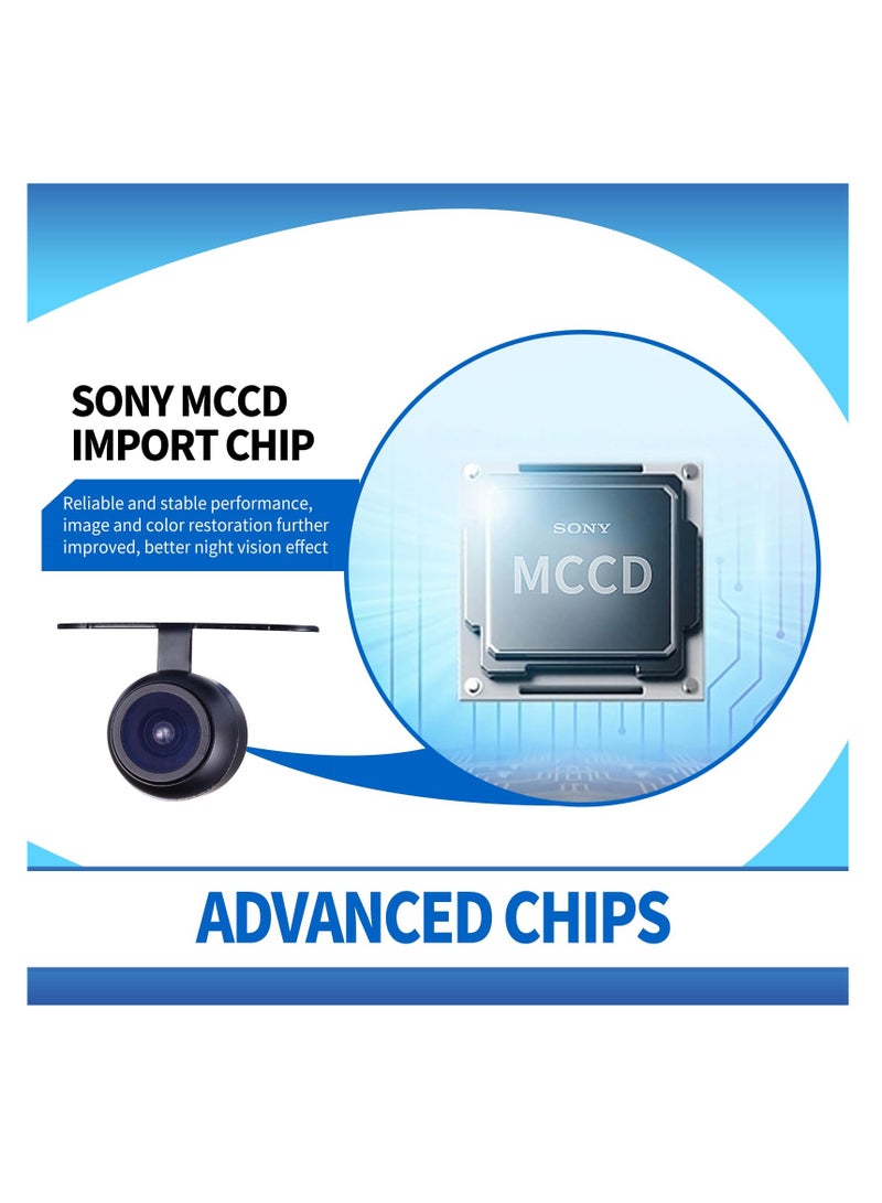 Excefore Car Reversing Camera, 170° Wide Angle Back Up Camera for Cars, Hd Night Vision Navigation Reversing Image Camera, Waterproof Shockproof Camera with 2 Installation Options, Universal Cars, Black - Image 5