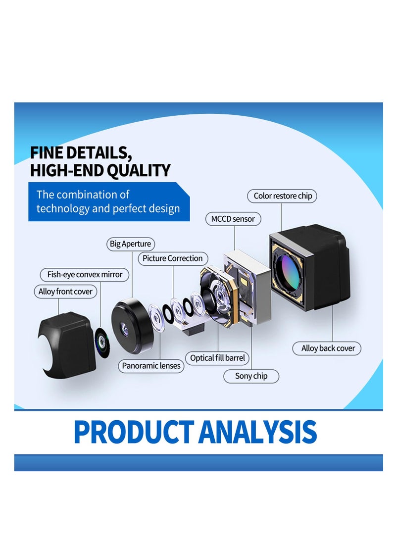 Excefore Car Reversing Camera, 170° Wide Angle Back Up Camera for Cars, Hd Night Vision Navigation Reversing Image Camera, Waterproof Shockproof Camera with 2 Installation Options, Universal Cars, Black - Image 3