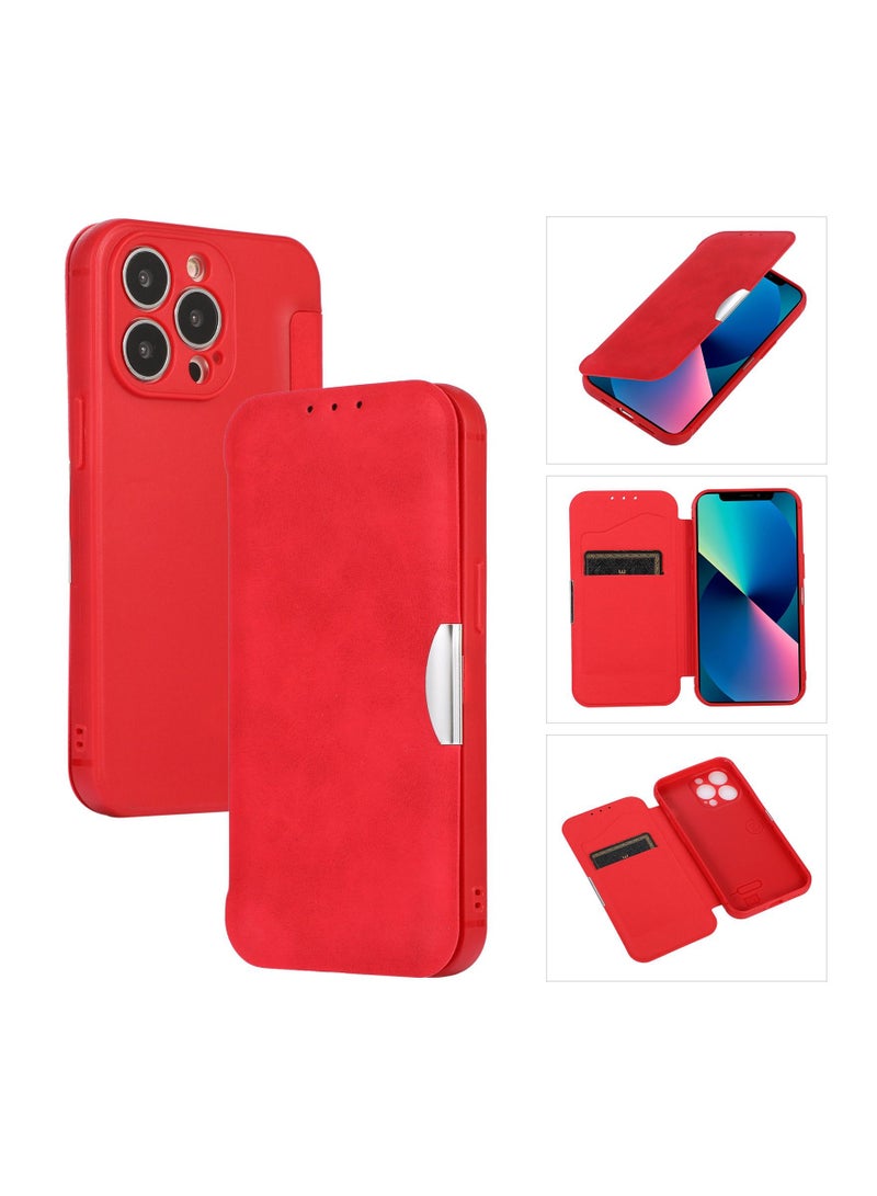 Loquat Suitable For iPhone Clamshell Solid Color Mobile Phone Leather Case - Image 1