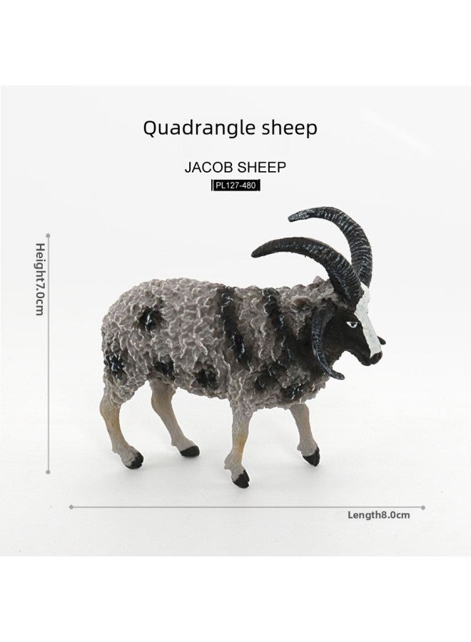 Realistic Animal Models Farm Zoo Sheep Alpaca Wild Solid Animal Models Children's Toys-Color:127-542 Goat  - Image 5