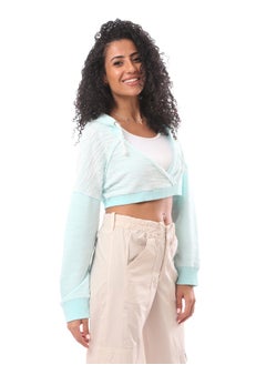 Cropped Hooded Long Sleeved Knit Jumper-Mint - pzsku/ZA030376D818D572B665CZ/45/_/1704630773/fe38f88e-e912-471d-be63-ab99f7fb7d41