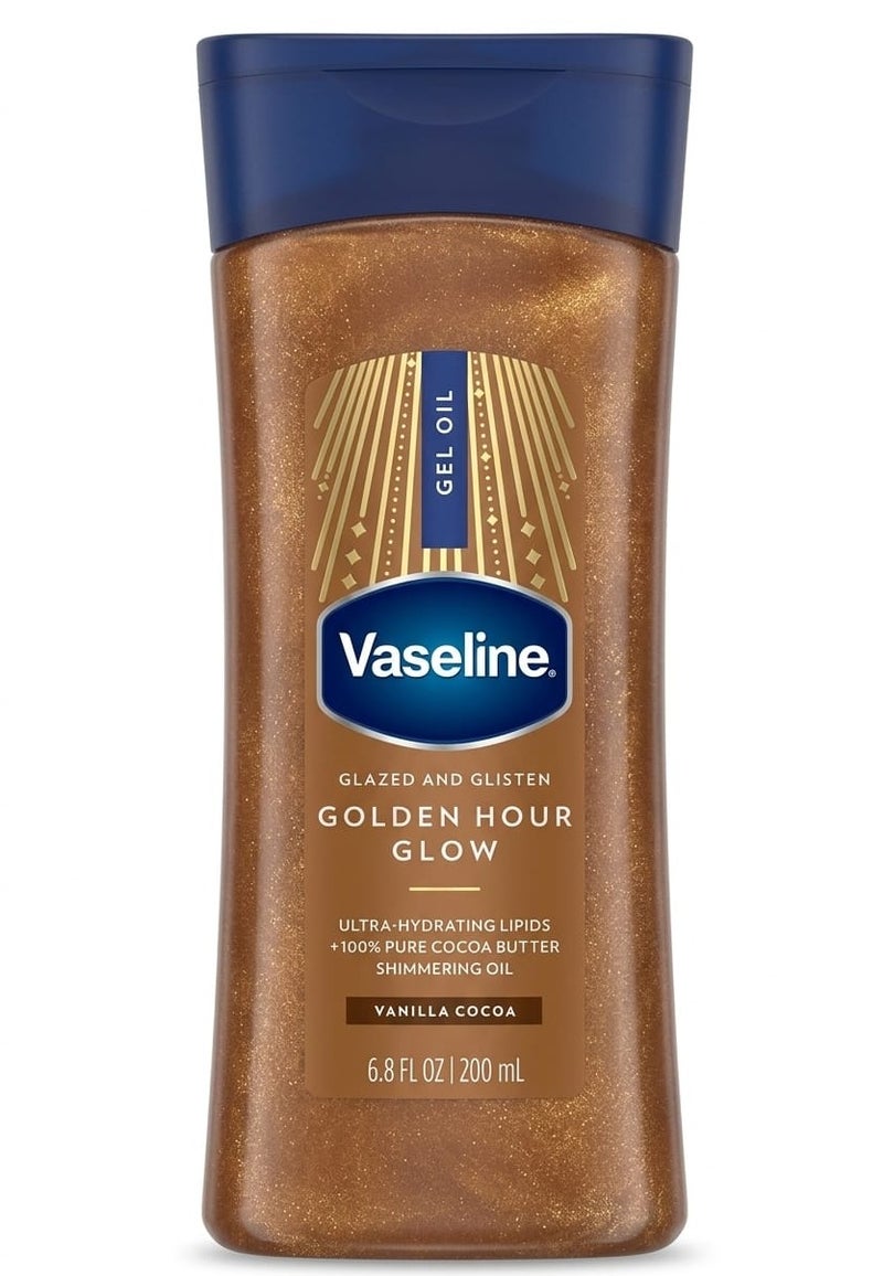 زيت الجسم بالفانيليا والكاكاو لون ذهبي متألق 200 مل