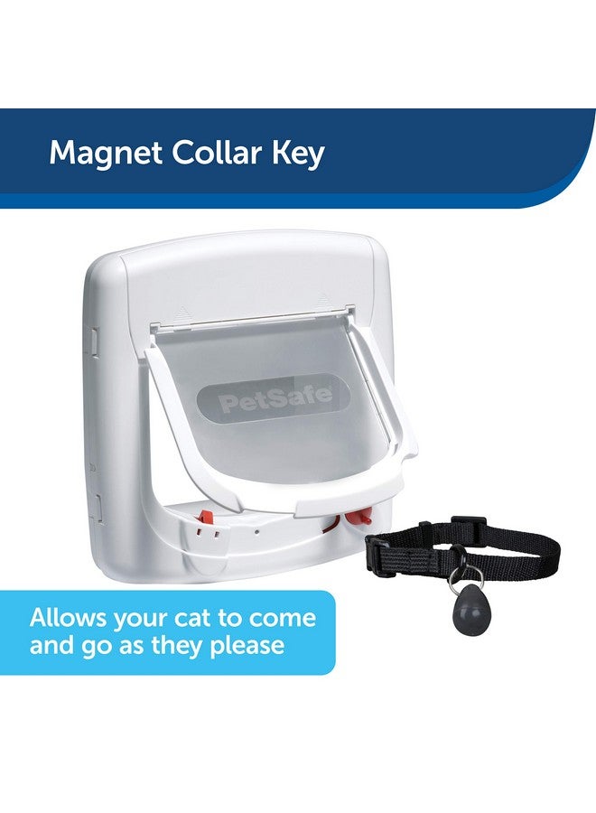 PetSafe, Deluxe Magnetic Cat Flap, Selective Entry, 4 Way Locking, White - Image 2