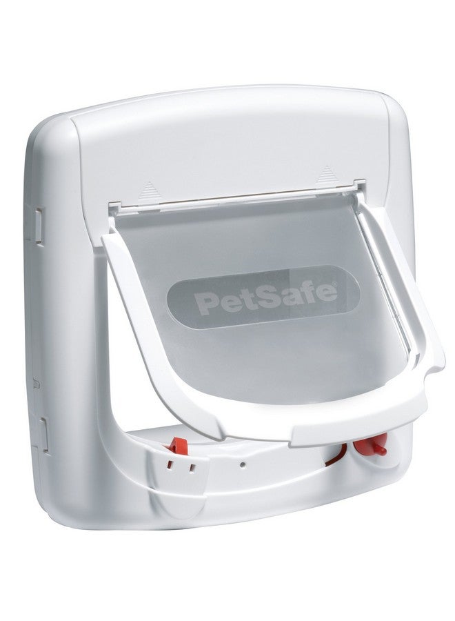PetSafe, Deluxe Magnetic Cat Flap, Selective Entry, 4 Way Locking, White - Image 1