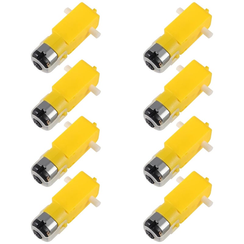 DORHEA 8PCS TT Motor DC Electric Gear Motor 3V-6V Gear Motor Dual Shaft Intelligent Car Chassis Four Drive Car Hot for DIY Smart Car Robot Aircraft Toys/Robotic Body/Four-Wheel Drive Toy Car - Image 1