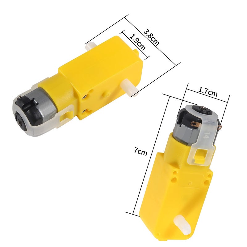 DORHEA 8PCS TT Motor DC Electric Gear Motor 3V-6V Gear Motor Dual Shaft Intelligent Car Chassis Four Drive Car Hot for DIY Smart Car Robot Aircraft Toys/Robotic Body/Four-Wheel Drive Toy Car - Image 5