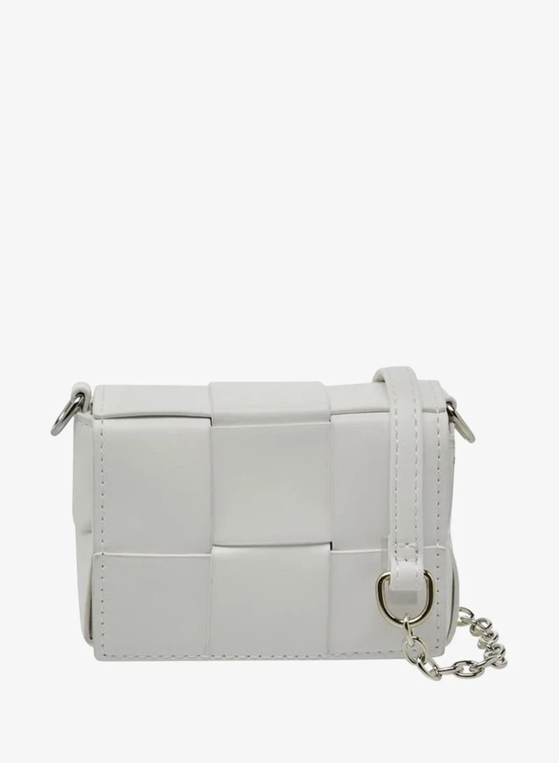 Weave Textured Crossbody Bag With Chain Strap Ramadan Collections