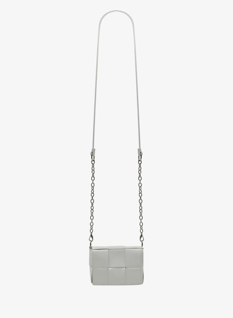 Flora Bella By Shoexpress Weave Textured Crossbody Bag With Chain Strap Ramadan Collections - Image 3