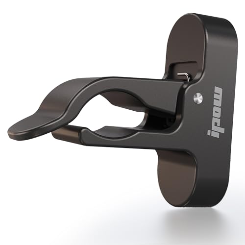 IPOW Magnetic Golf Holder Clip for Golf Cart, Universal Clip Mount with Stick-On Metal Pads Fit 70 Rings, Glossy Aluminum Alloy Stand Clip, Golf Carts, Boat, Fishing Rods, Golf Clubs Accessories - Image 1