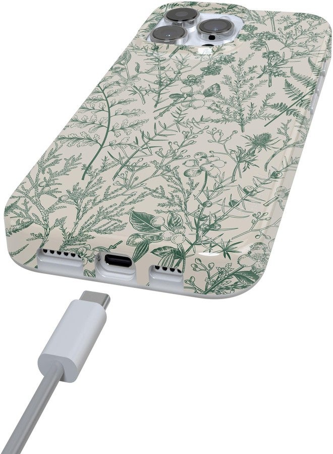 Casely جراب Casely لهاتف iPhone 16 Pro Max | تصميم Sage Garden | زهور خضراء | تصميم كلاسيكي فائق النحافة | متوافق مع MagSafe - Image 2