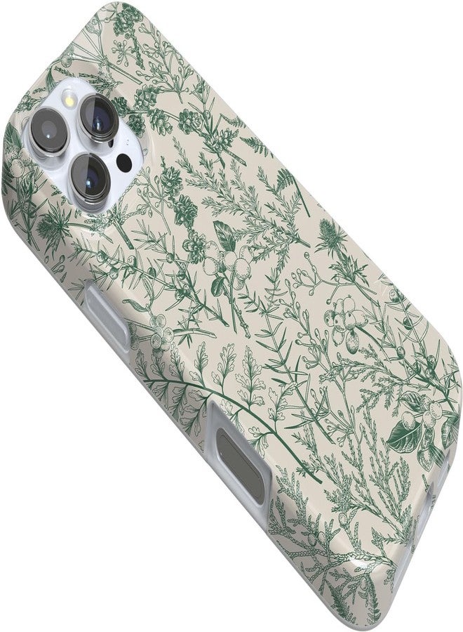 Casely جراب Casely لهاتف iPhone 16 Pro Max | تصميم Sage Garden | زهور خضراء | تصميم كلاسيكي فائق النحافة | متوافق مع MagSafe - Image 4