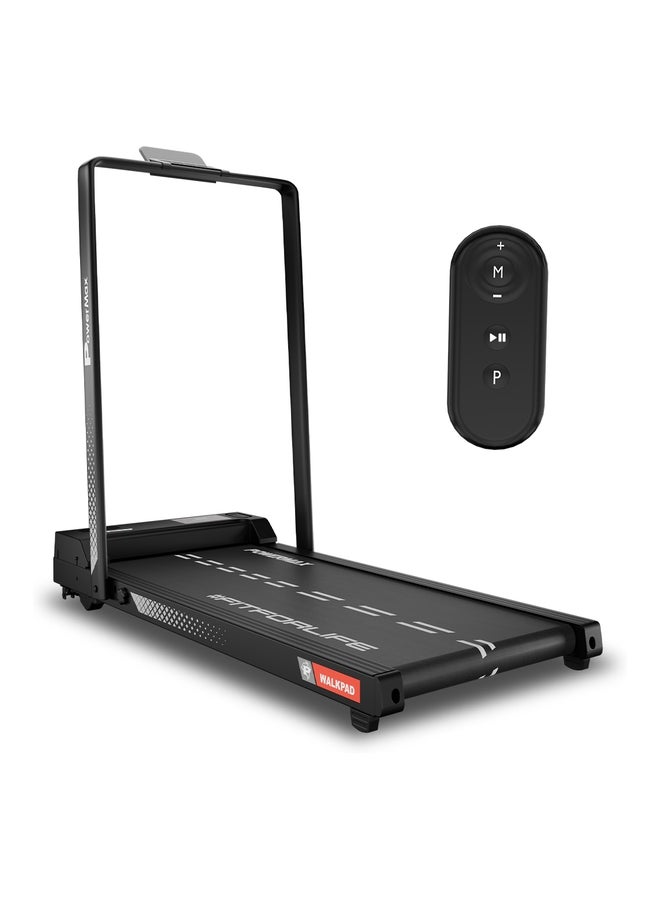 Powermax Fitness Walkpad (3Hp Peak) Compact Motorized Treadmill For Home-Office Use With Remote Control, Max User 110Kg, Top Speed 10Km/H, 1000X400Mm Running Deck, Led Display, Ipad & Mobile Holder - Image 1