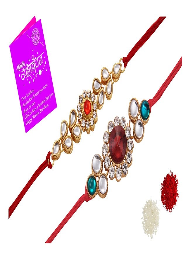 BANDHAN Silver Designer and Fancy Rakhi, Diamond, Pearl and non Precious Metal Made Rakhi | Rakhi for Brother - Image 1