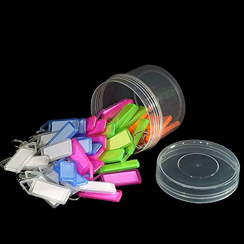 GoodWill Tech Plastic Multicolor Assorted Keychain with Two Side Id Label and Split Ring for Office, Home Key, Hotel, Drawers Keyring (Pack of 2, 100 Pcs) - Image 3
